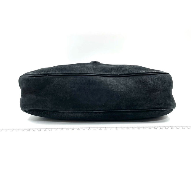 Gucci Jackie 1961 Medium Black Suede Leather Bag