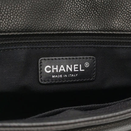 Chanel Now and Forever Large Jumbo Flap Bag Black Lambskin Silver Hardware
