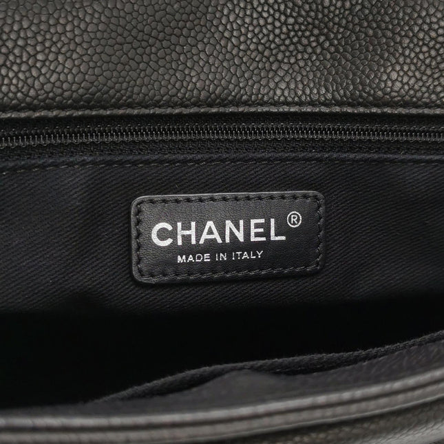 Chanel Now and Forever Large Jumbo Flap Bag Black Lambskin Silver Hardware