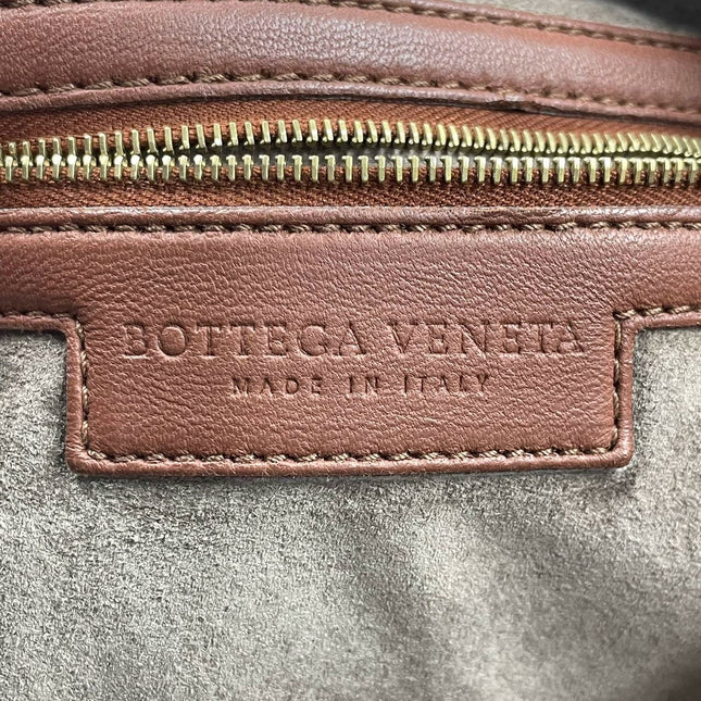 Sold Bottega Veneta Intrecciato Hobo Bag in Brown Red Nappa leather Large