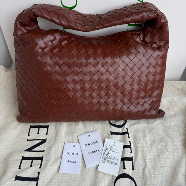 Bottega Veneta Hop Hobo Medium Leather Brick Red 46cm-Luxbags