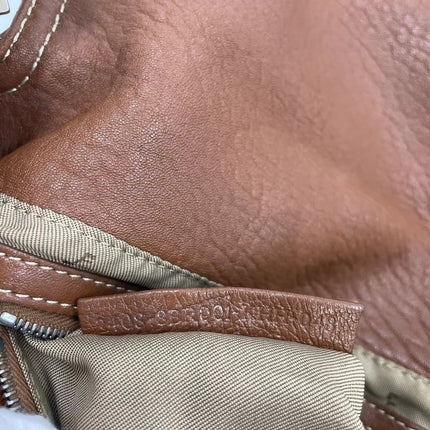 Fendi Mamma Forever Baguette Selleria Brown Calfskin Leather Silver Hardware