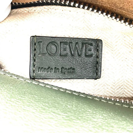 Loewe Puzzle Edge Braided Handle Small Dark Green Nappa Calfskin leather Crossbody bag