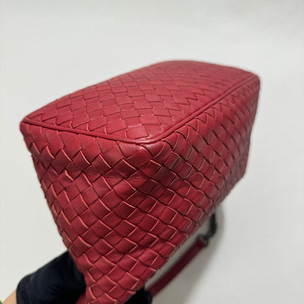 Bottega Veneta Sloane Shoulder Bag Burgundy Red Small 25cm