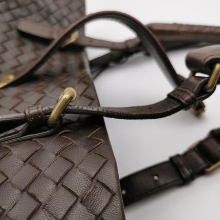 Bottega Veneta Roma Tote Intrecciato Lambskin Leather Dark Chocolate Brown 40cm