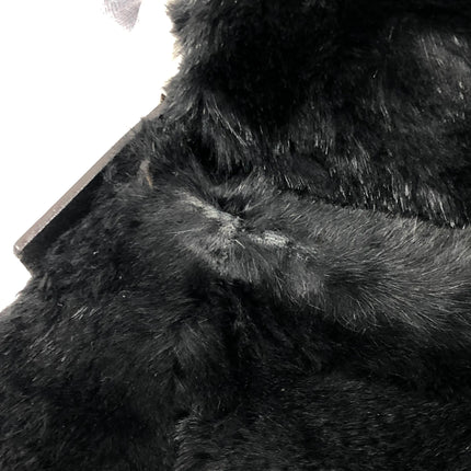 Fendi Mamma Baguette Black Faux Fur Shoulder Bag