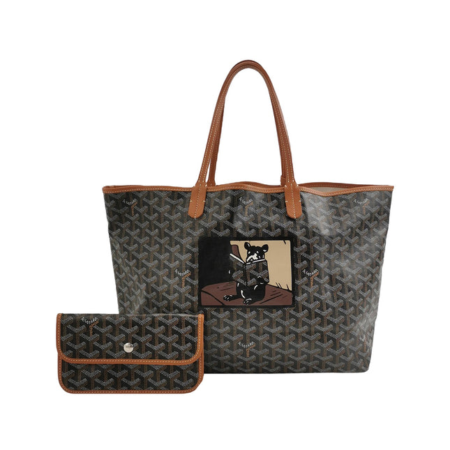 Goyard Saint Louis Tote PM Medium Brown French Bulldog 2020-Luxbags