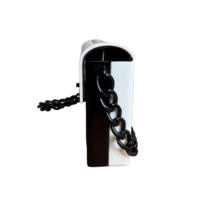 Chanel Acrylic Flap Small Two-tone Black and White Shoulder Bag