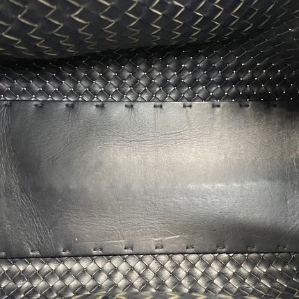 Bottega Veneta Cabat Large Intreccio Leather Tote Bag Black 40cm