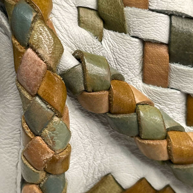 Loewe Puzzle Small Leather Woven Braided Multicolor Crossbody Bag