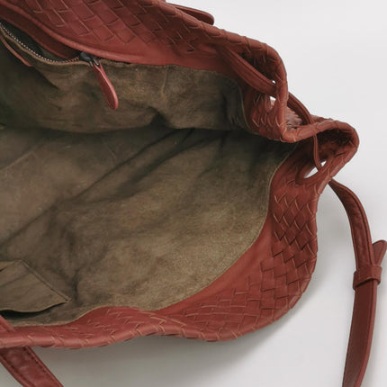 Bottega Veneta Garda Burgundy Intrecciato Nappa Leather Large 33cm