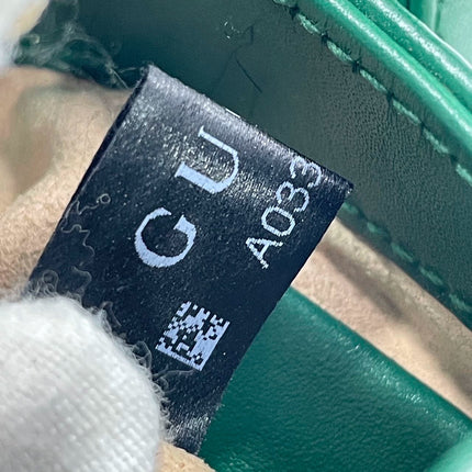 Gucci Jackie 1961 Mini Handbag in Green Leather with Adjustable Strap