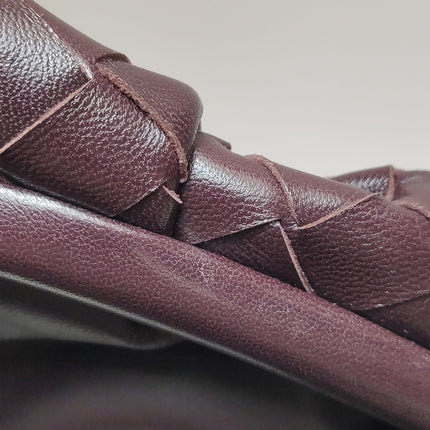 Bottega Veneta Pouch Large Intrecciato Wine Burgundy Calfskin Leather