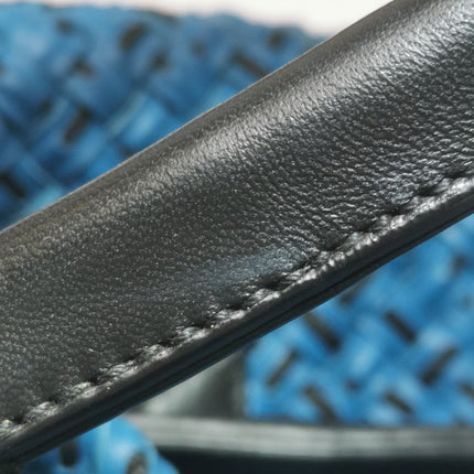 Bottega Veneta Cabat Tote Intreccio Leather Navy and Black 42cm