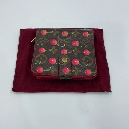 Louis Vuitton Limited Edition Monogram Cherry Compact Zippy Wallet