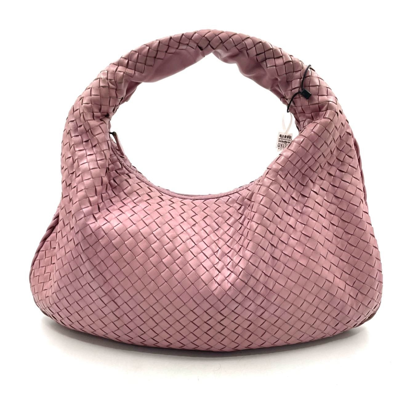 Bottega Veneta Veneta Hobo Medium Cherry Blossom Pink Intrecciato Leather Bag 40cm