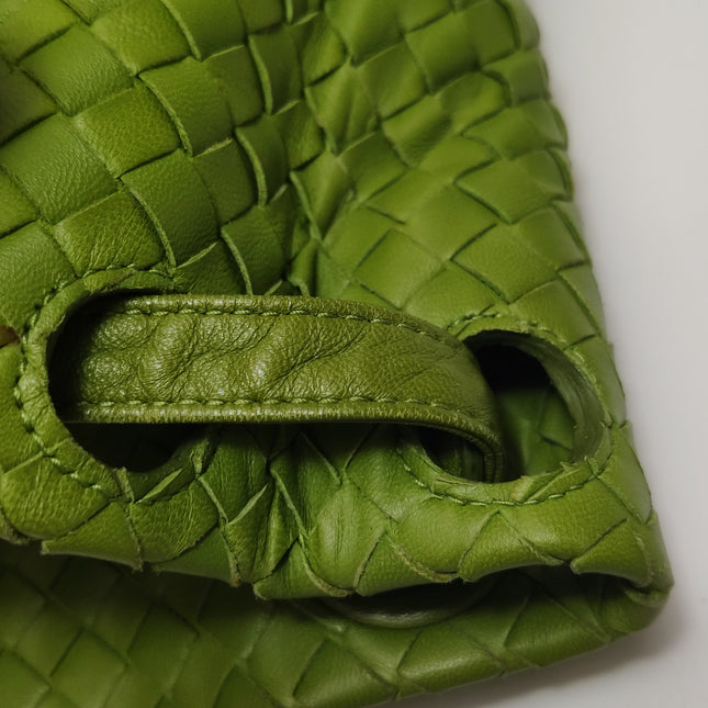Bottega Veneta Garda Avocado Green Intrecciato Nappa Leather Large 33cm