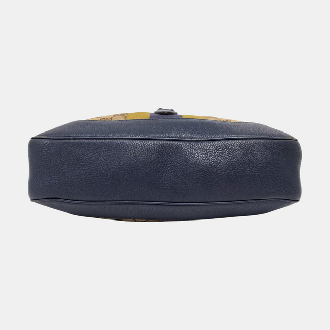 Gucci Jackie 1961 Soft Medium Navy Leather and Monogram