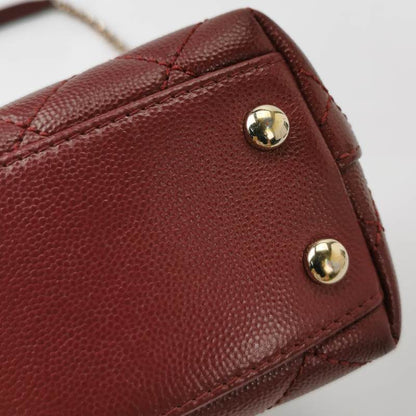 Chanel Coco Handle Mini Burgundy Caviar Leather Crossbody Bag