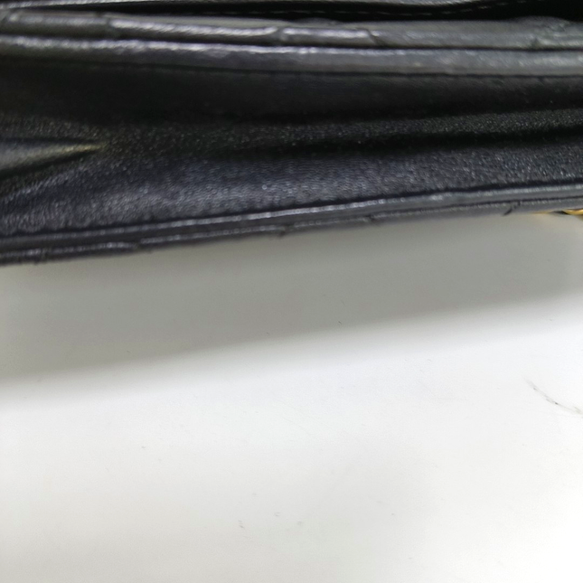 Chanel Wallet on Chain Classic Flap Black Lambskin Leather Gold Hardware
