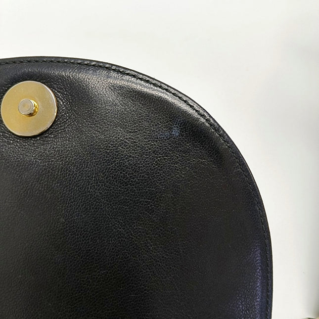 Chanel Vintage Mini CC Tassel Flap Bag Black Lambskin Matelasse Chain