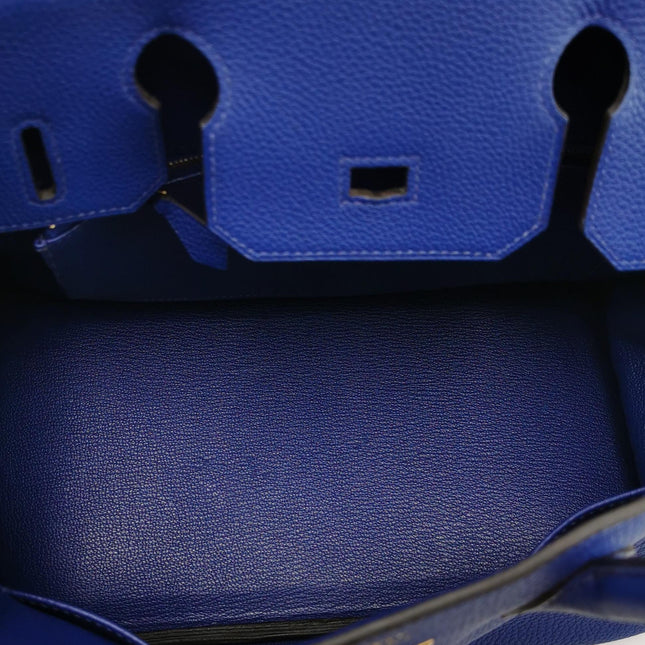 Hermes Birkin 30 Togo 71 Bleu France  Calfskin Gold Hardware 2014