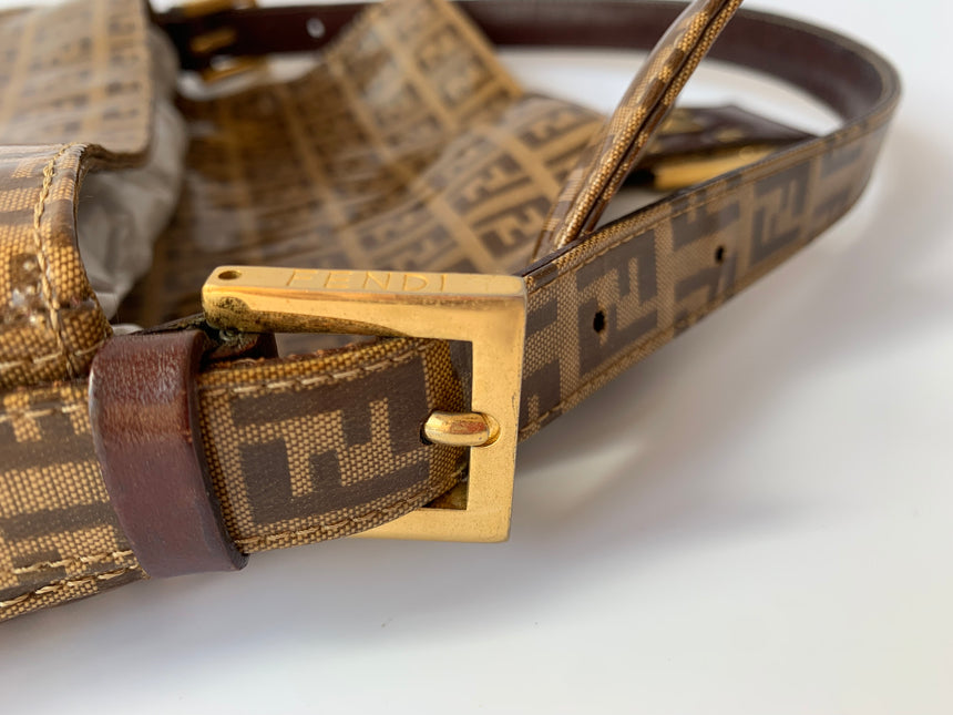 Sold FENDI Baguette Zucchini Print Patent Leather