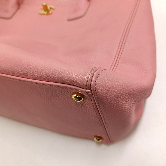 Chanel Cerf Executive Pink Caviar Leather Handbag Gold Hardware With Strap