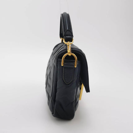 Sold Fendi Baguette Mini Navy Nappa Leather Crossbody Bag