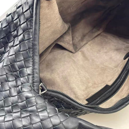Bottega Veneta Belly Hobo Intrecciato Leather Black Large 55cm