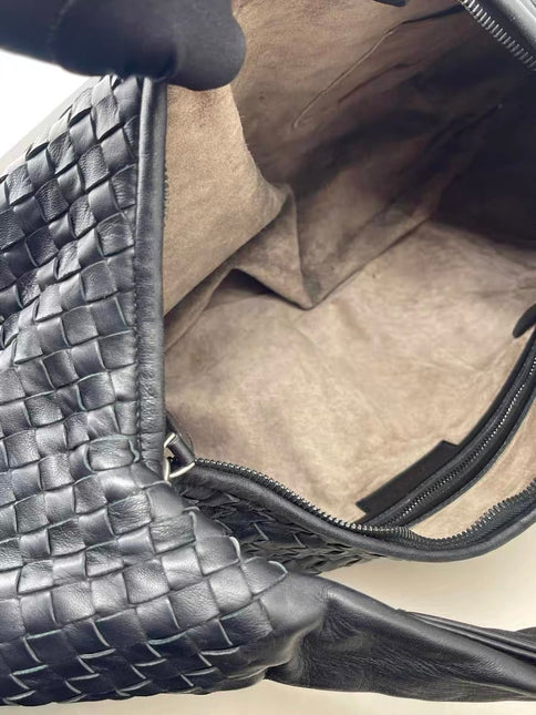Bottega Veneta Belly Hobo Intrecciato Leather Black Large 55cm