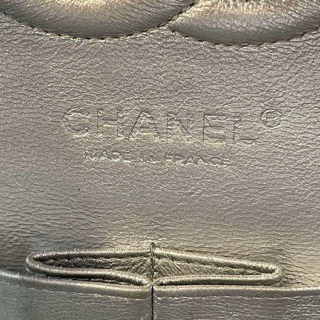 Sold Chanel Classic Flap 2010 Silver Lambskin Leather