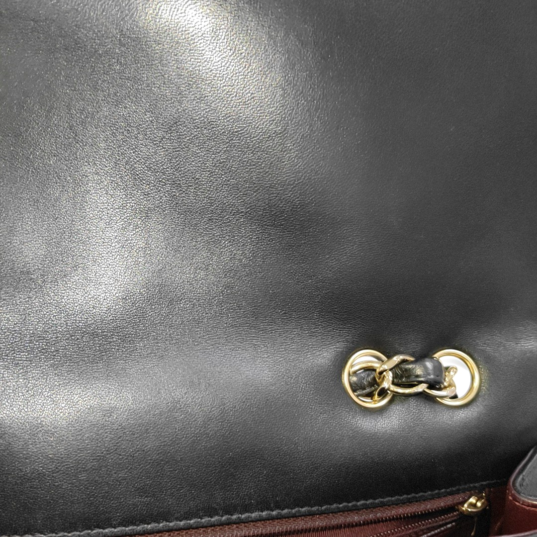 Chanel Classic Flap Jumbo Black Lambskin Leather Single Flap with Gold Hardware, 2010-2011