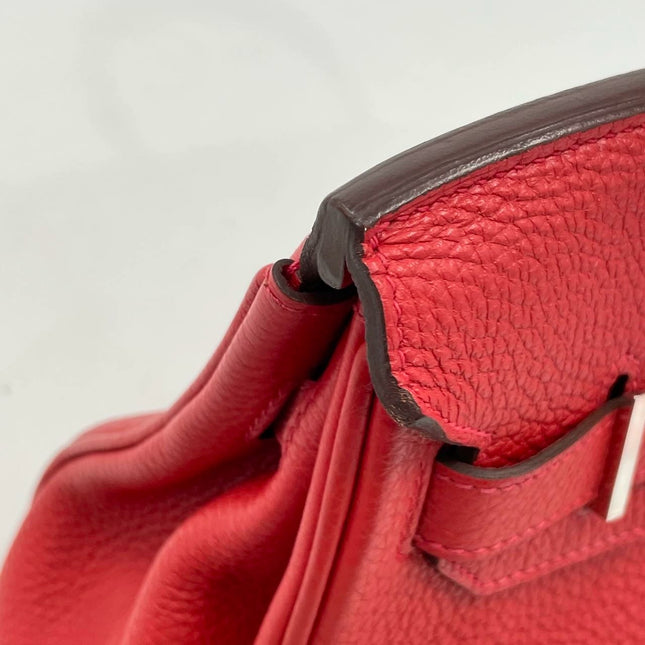 Hermes Birkin 30 Red Togo Leather Palladium Hardware 2012