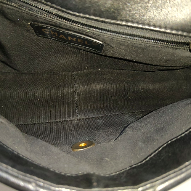 Chanel Classic Flap Mini Chevron Quilted Chain Around Mini Rectangular Flap Black, 2018