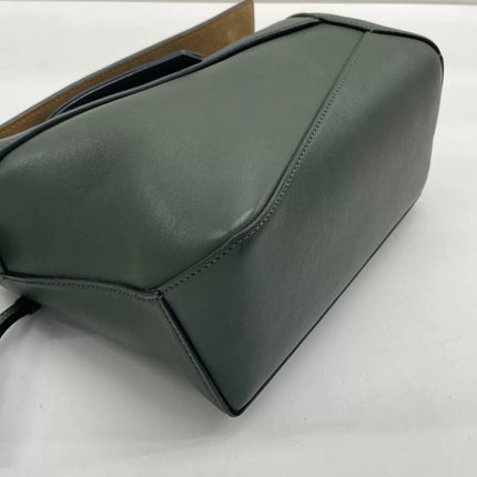 Loewe Puzzle Edge Braided Handle Small Dark Green Nappa Calfskin leather Crossbody bag