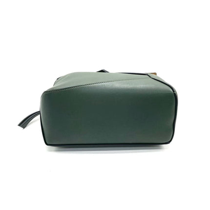 Loewe Puzzle Edge Braided Handle Small Dark Green Nappa Calfskin leather Crossbody bag