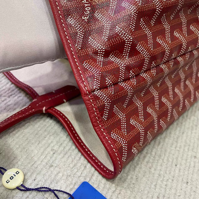 Goyard Saint Louis PM Tote Medium Red Goyardine 2017