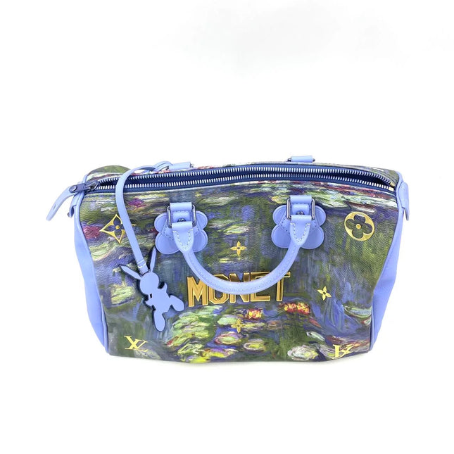 Louis Vuitton x Jeff Koons Speedy 30 Monet Water Lilies Top Handle Bag