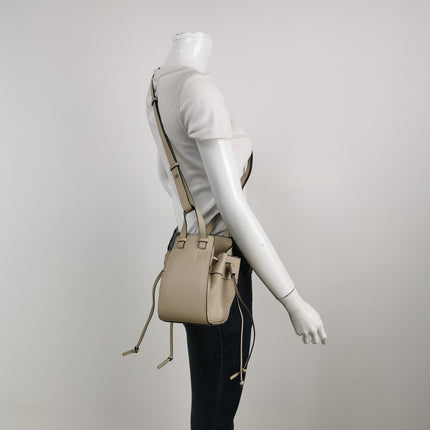 Sold Loewe Hammock Mini Beige Calfskin Leather Top Handle Crossbody Bag