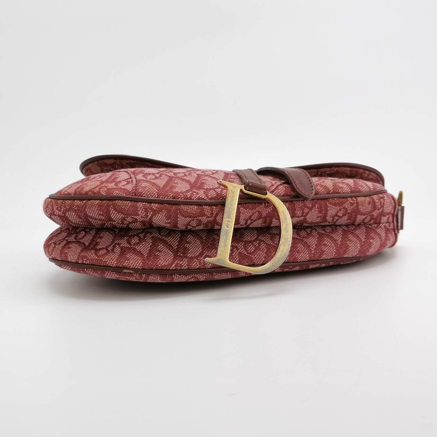 Dior Saddle Vintage Red Burgundy Oblique Shoulder bag