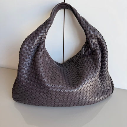Bottega Veneta Veneta Intrecciato Hobo Bag Large Dark Chocolate Brown Lambskin leather 47cm-Luxbags