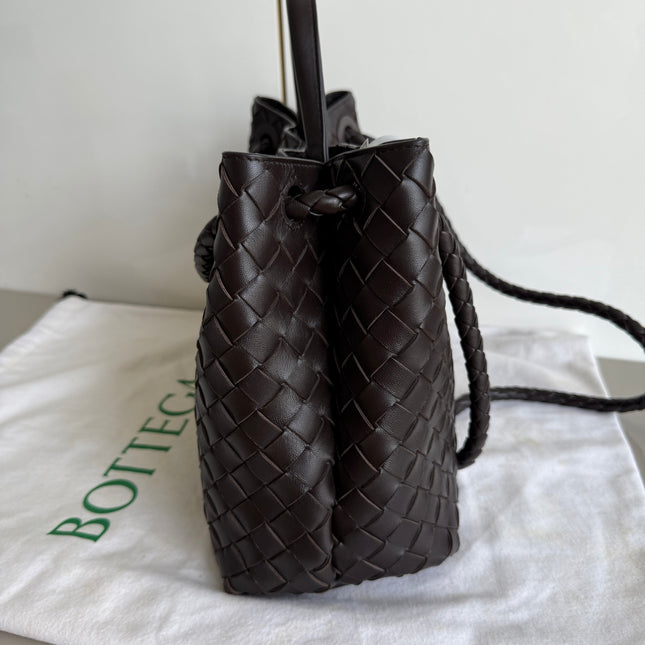 Bottega Veneta Andiamo Medium Fondant Dark Chocolate Brown Handbag