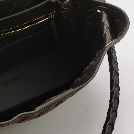 Bottega Veneta Andiamo Medium Dark Brown Suede Handbag