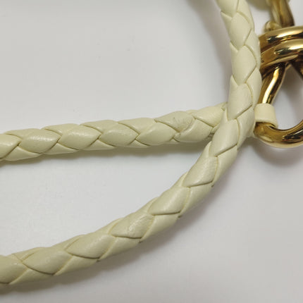 Bottega Veneta Andiamo Small Butter Yellow Fish Scale Patent Leather Handbag