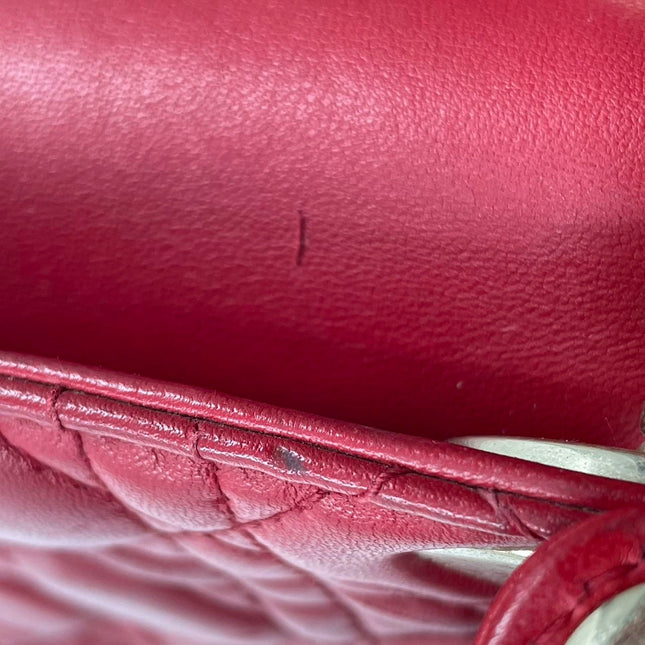 Sold Lady Dior Small My Abcdior Red Lambskin Cannage Leather