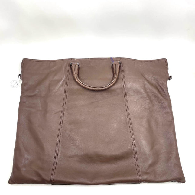 Bottega Veneta Maxi Convertible Tote Dark Chocolate Brown Smooth Leather 50cm-Luxbags