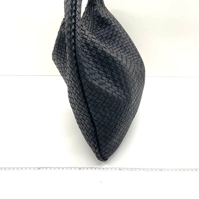 Bottega Veneta Veneta Sac Hobo Maxi en Cuir Noir 52-54cm