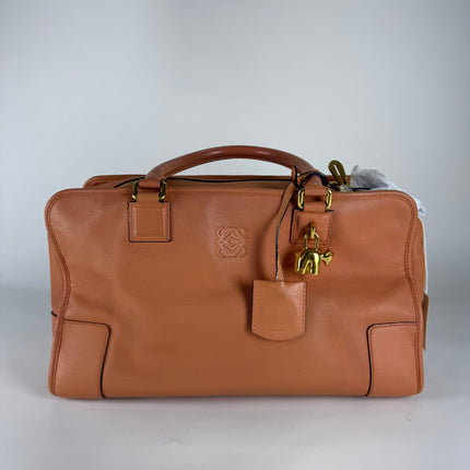 Loewe Amazona Medium 36 Light Coral Leather With Strap Goat Animal Lock