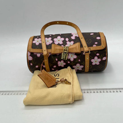 Louis Vuitton x Takashi Murakami Papillon 28 Cherry Blossom Monogram Handbag